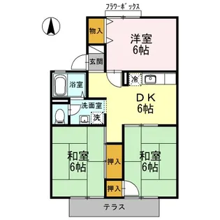 ビラ国分寺 A棟【1階】の間取り