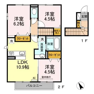 鹿児島県出水市向江町【アパート】の間取り