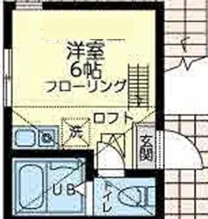 ユナイト山手イリアマリニン【1階】の間取り