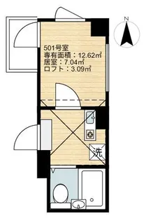 シャンテ亀戸天神橋【5階】の間取り