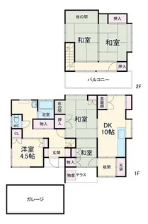 神奈川県横浜市旭区柏町【一戸建】の間取り