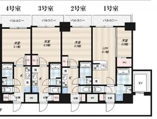 LUMINOUS放出【9階】の間取り