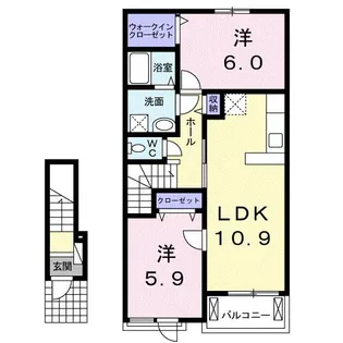 ラフォーレII【2階】の間取り