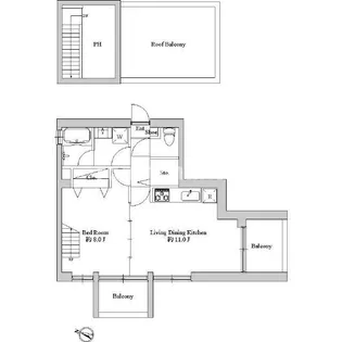 シャトーマーシャン【3階】の間取り