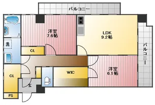 サクセスカバーヒルズ【7階】の間取り