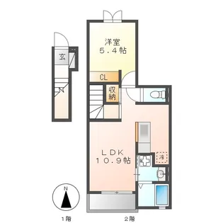 カルム エミー【2階】の間取り
