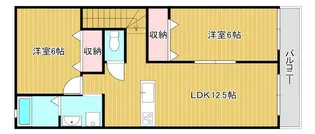 グランディール芳泉B【2階】の間取り