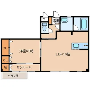 GALAXY高尾台【2階】の間取り