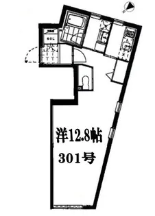 1Rの間取り画像