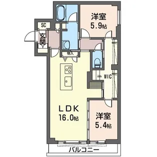 ラフレシール大宮【3階】の間取り