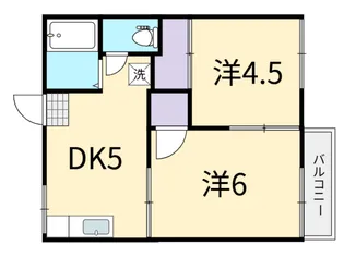 岡山県岡山市北区津島京町2【アパート】の間取り