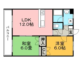 福岡県久留米市梅満町【マンション】の間取り