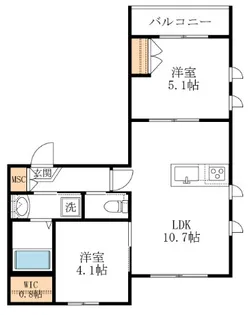 LaTur広尾【2階】の間取り