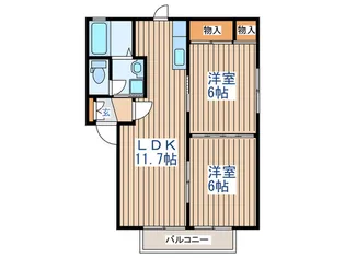 サンフラワー愛子B【2階】の間取り