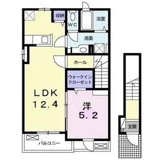 グロリエッテ上地A【2階】の間取り