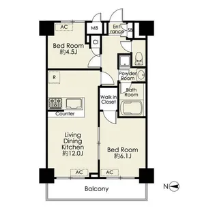 プレミアステージ両国【9階】の間取り