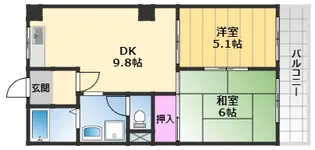 パレスさくら【1階】の間取り