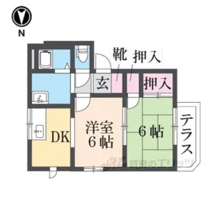 リバティハイツ【1階】の間取り