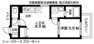 フォレなかもずSOUTH【1階】の間取り