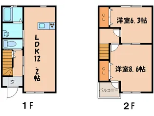 愛知県豊田市桝塚東町西郷前【一戸建】の間取り