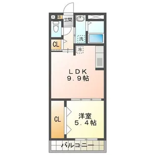 道伯ゴールドヒルズローレル【3階】の間取り