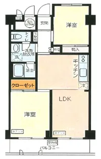 日商岩井日本橋浜町マンション【7階】の間取り
