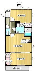 クレストアヴェニュー【2階】の間取り