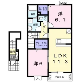 メゾン ラ・フレーシュ【2階】の間取り