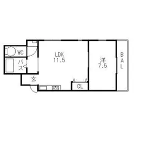 マウントハイツ太子【2階】の間取り
