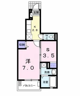 サニースクエアI【1階】の間取り