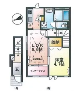 ラ ソア新川【1階】の間取り
