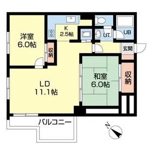 αNEXT東札幌【10階】の間取り