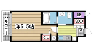 エステムプラザ神戸三宮ルクシア【5階】の間取り