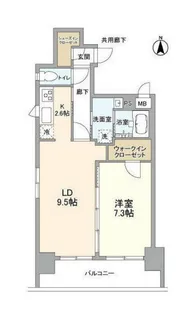 アリュージュ両国【8階】の間取り