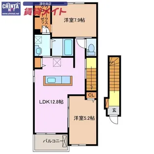 ローズ ゲート II【2階】の間取り