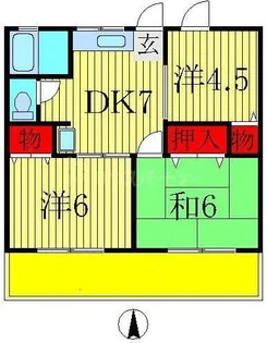 アーバン天王台B【2階】の間取り
