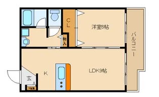 玉造レジデンス【6階】の間取り