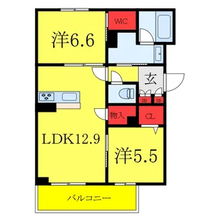 ルピア【1階】の間取り
