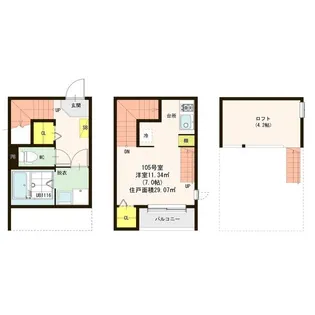 les saisons新田【1階】の間取り