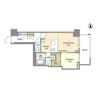 オアーゼ新宿市谷薬王寺【6階】の間取り