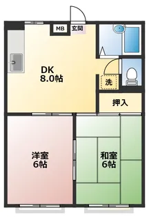 サンパレス豊光【1階】の間取り