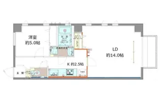 メルビ・ケイ【4階】の間取り