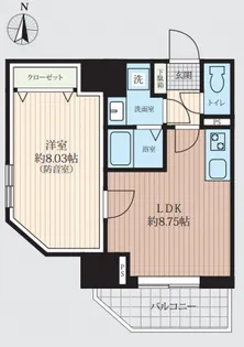 「防音マンション」Konomi Morisita【4階】の間取り