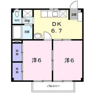 ファミールひまわり A【2階】の間取り