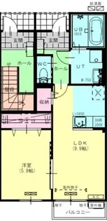 ラ ヴィエルジュ【1階】の間取り