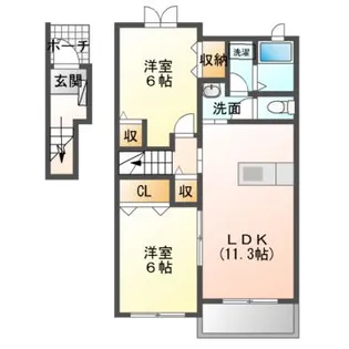 セリシール【2階】の間取り