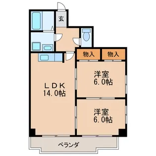 アベニュー泉【7階】の間取り