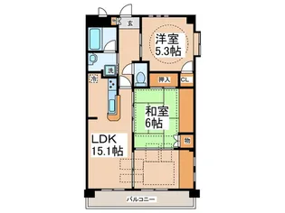 ルネス・レヴ-ル【3階】の間取り