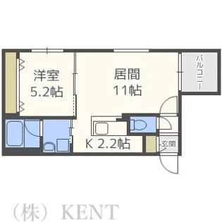 レインボーロード宮の森【3階】の間取り