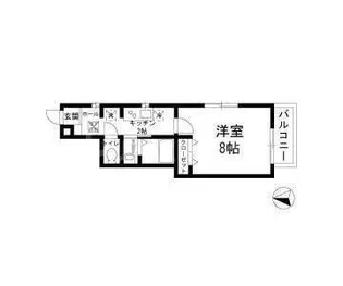 メルベーユみかど【1階】の間取り